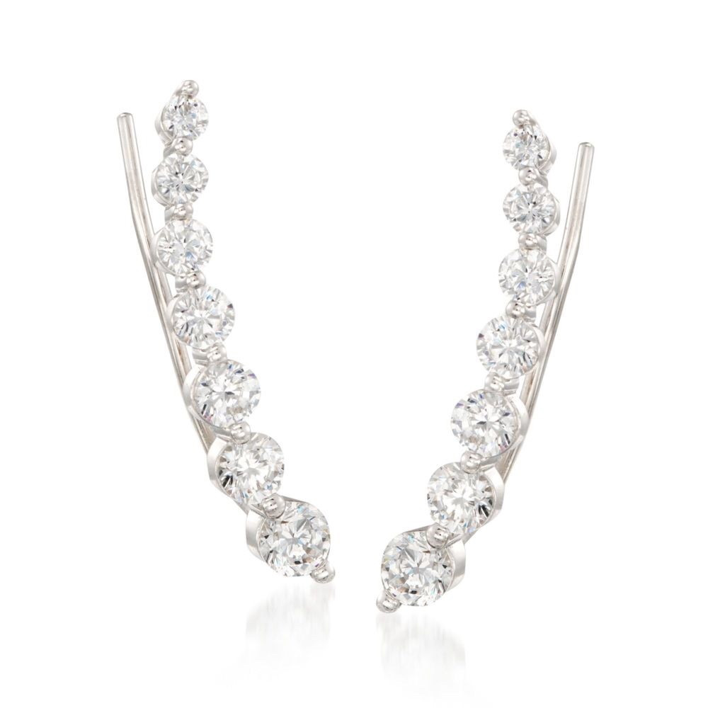 CZ Ear Crawlers, Ear Climbers, Ear Pins. - Picture 3 of 4